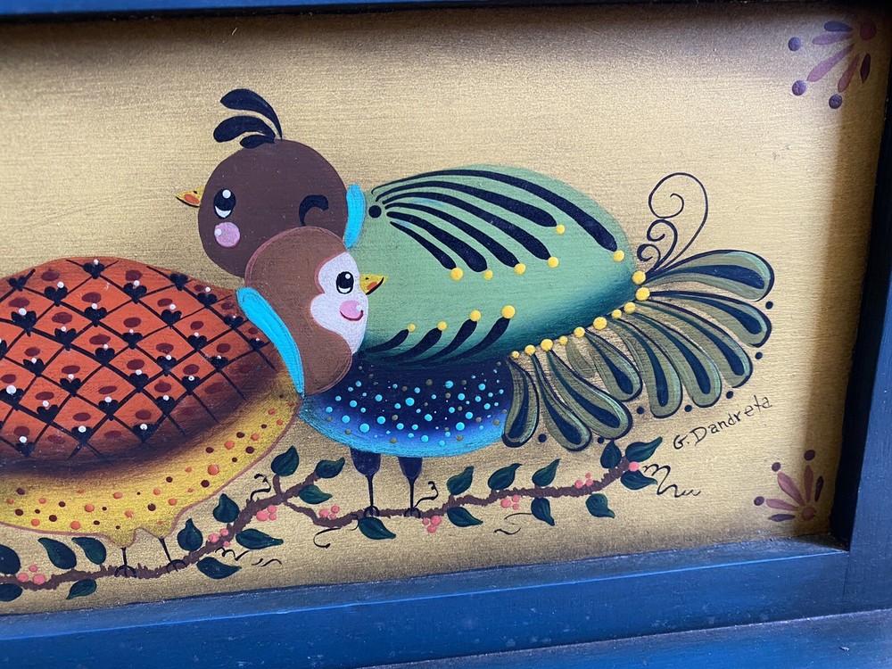 Hand Painted Folk/country Clock