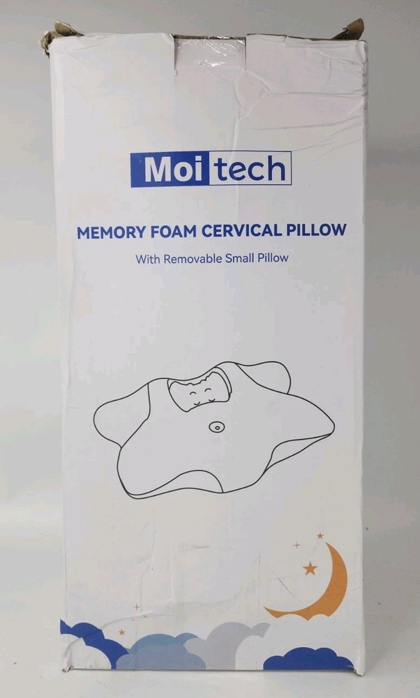Moitech Gray Comfort Memory Foam Cervical Support Neck Pillow