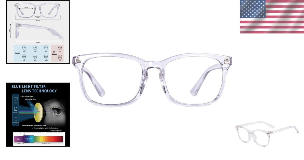 Polycarbonate HD Lens Blue Light Blocking Glasses for Ultimate Eye Protection