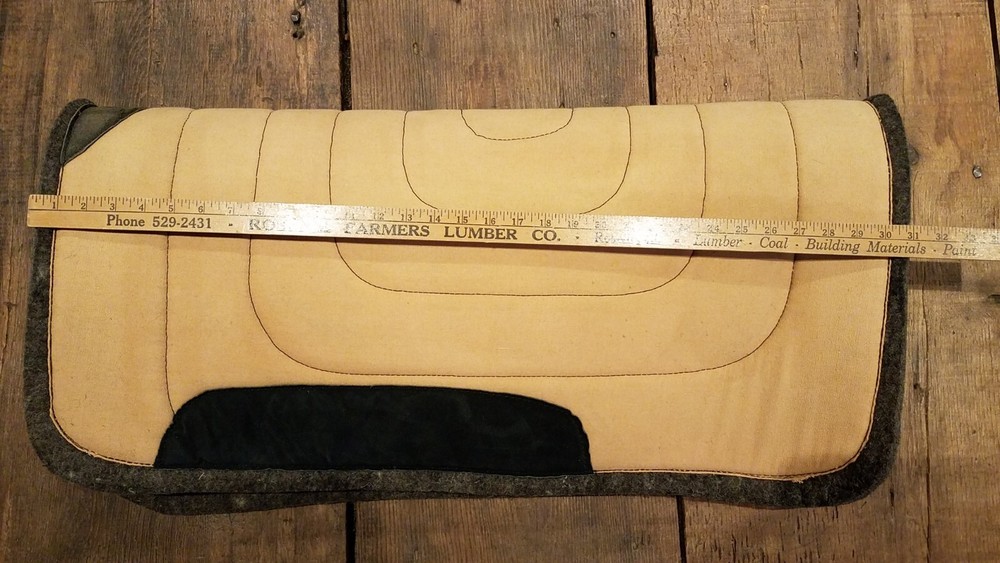 Canvas Work Western Saddle Pad, Wool Felt bottom