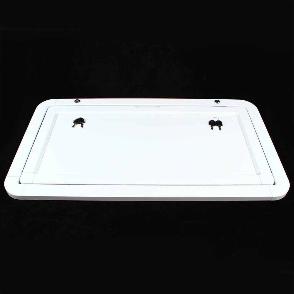 Wall Mount RV Caravan Picnic Folding External Table Aluminum White 800 x 450mm
