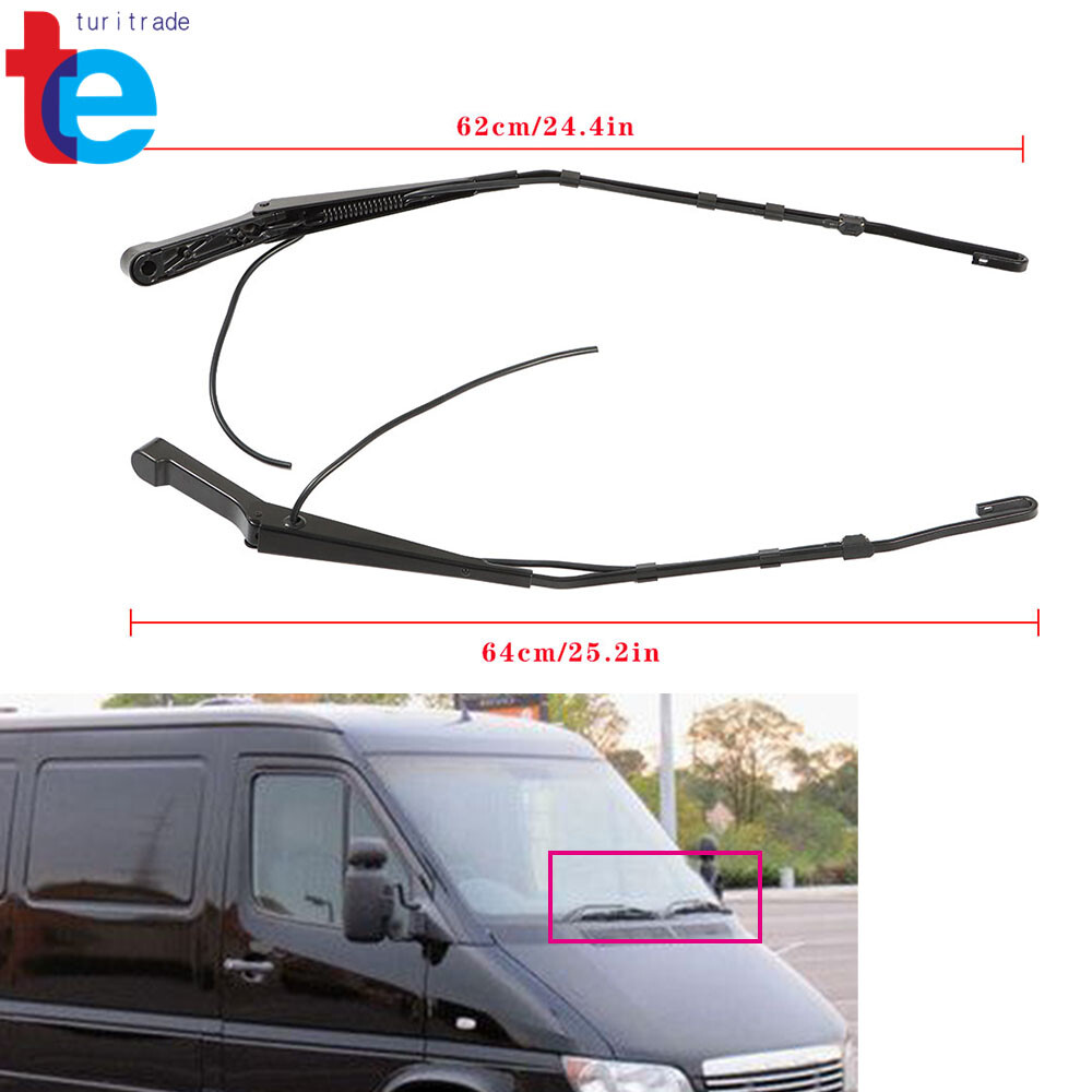 Front Left&Right Wiper Arm For Mercedes Freightliner Dodge Sprinter Black