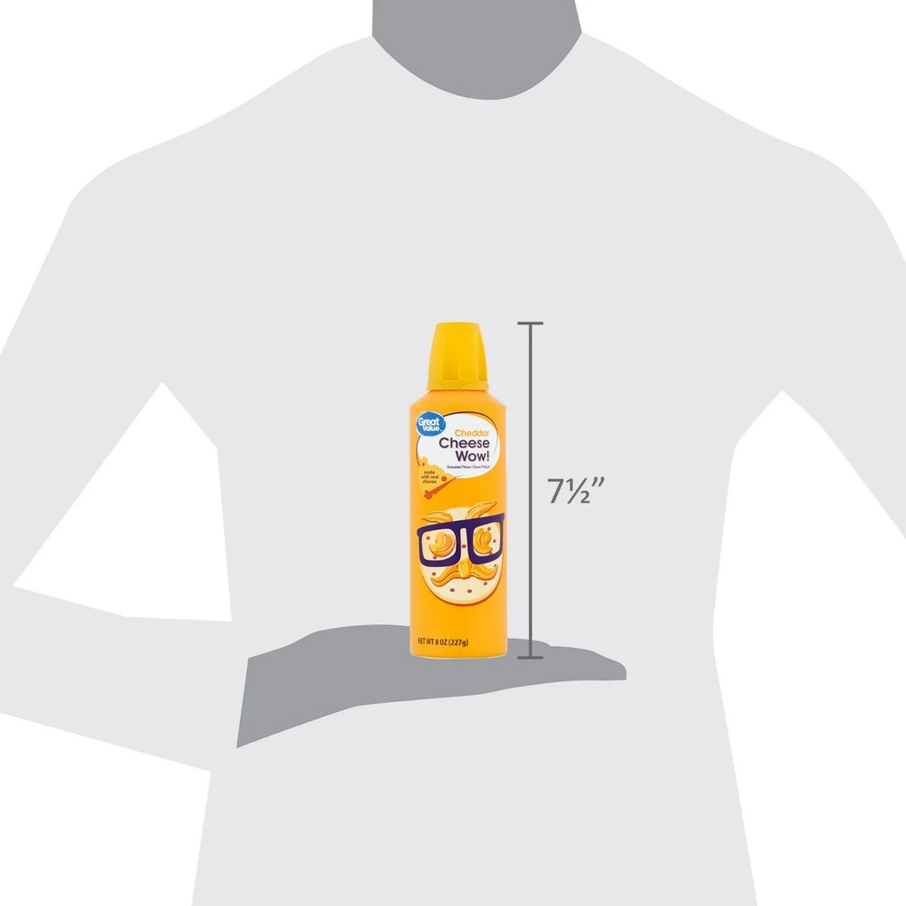(2 pack) Great Value Cheese Wow! Spray Cheese, Cheddar, 8 oz...