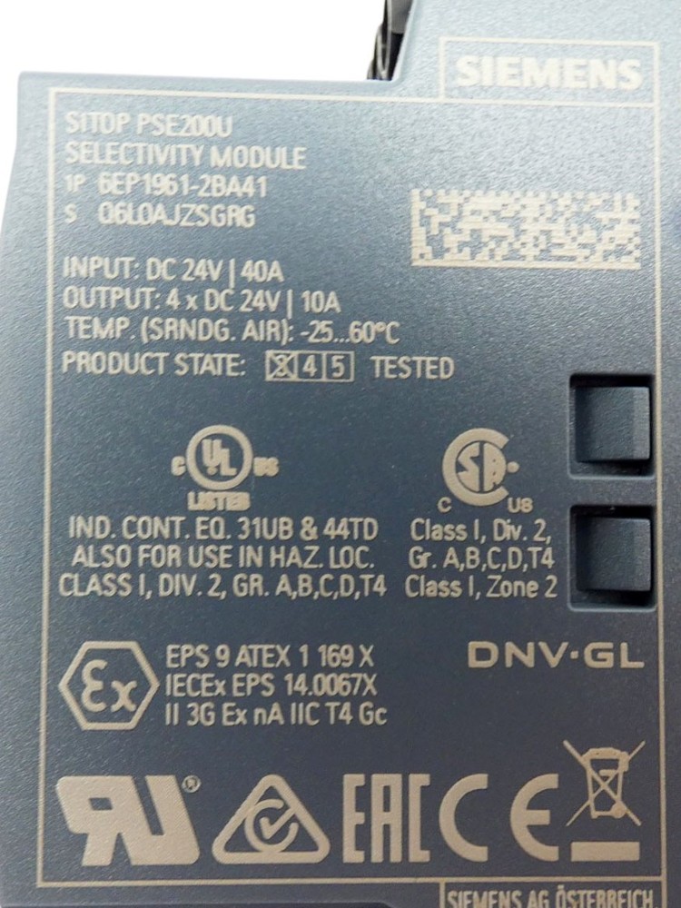 Siemens SITOP PSE200U 6EP1961-2BA41 E:03 Selectivity Module -Unused/Original Packaging-