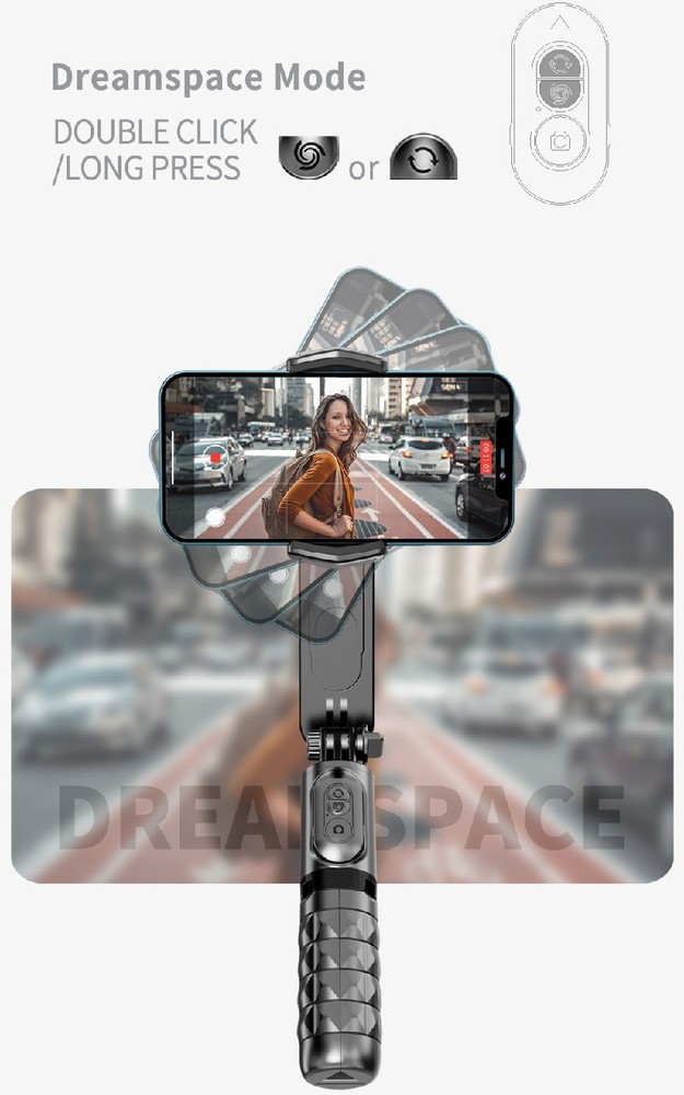Mini Steadicam Head Both Selfie Stand Stabilizer Vertical Horizontal Shooting