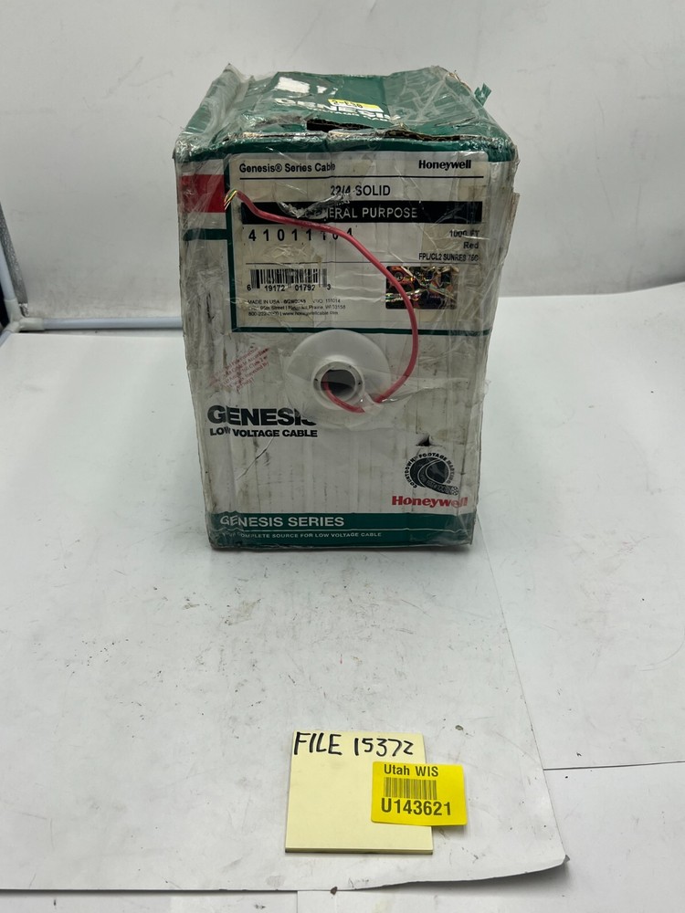 Honeywell Genesis 22/4 Solid Unshielded Cable 41071104 Red, 1000'