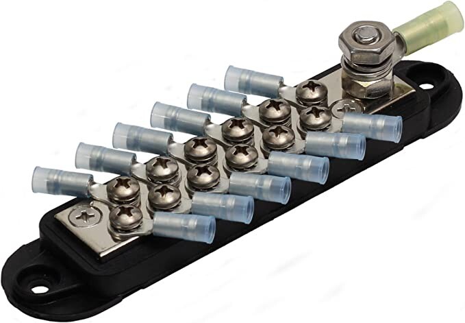 Fastronix 12 Terminal Ground Distribution Black Kit 406-211