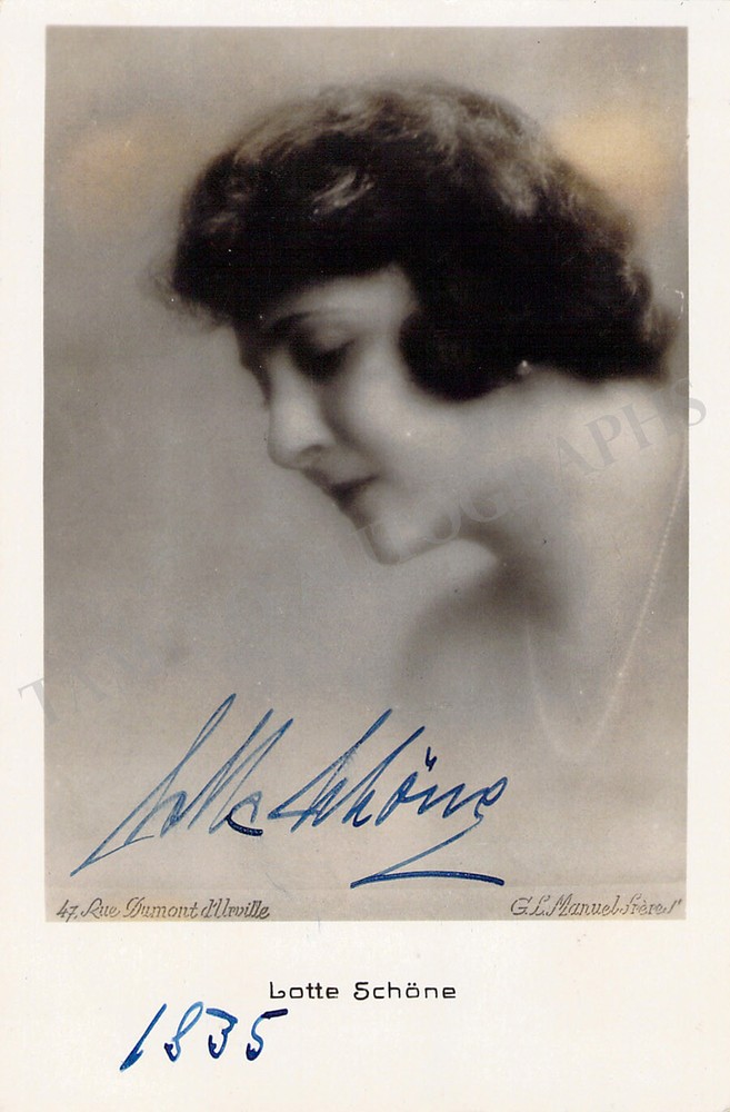 Schone, Lotte - Signed Photograph 1935