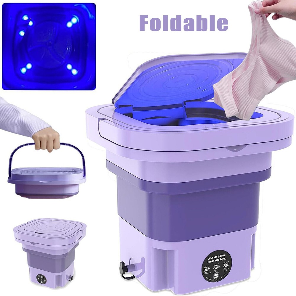 Mini Washing Machine 8L Folding Portable Sterilization Drying Laundry Machines