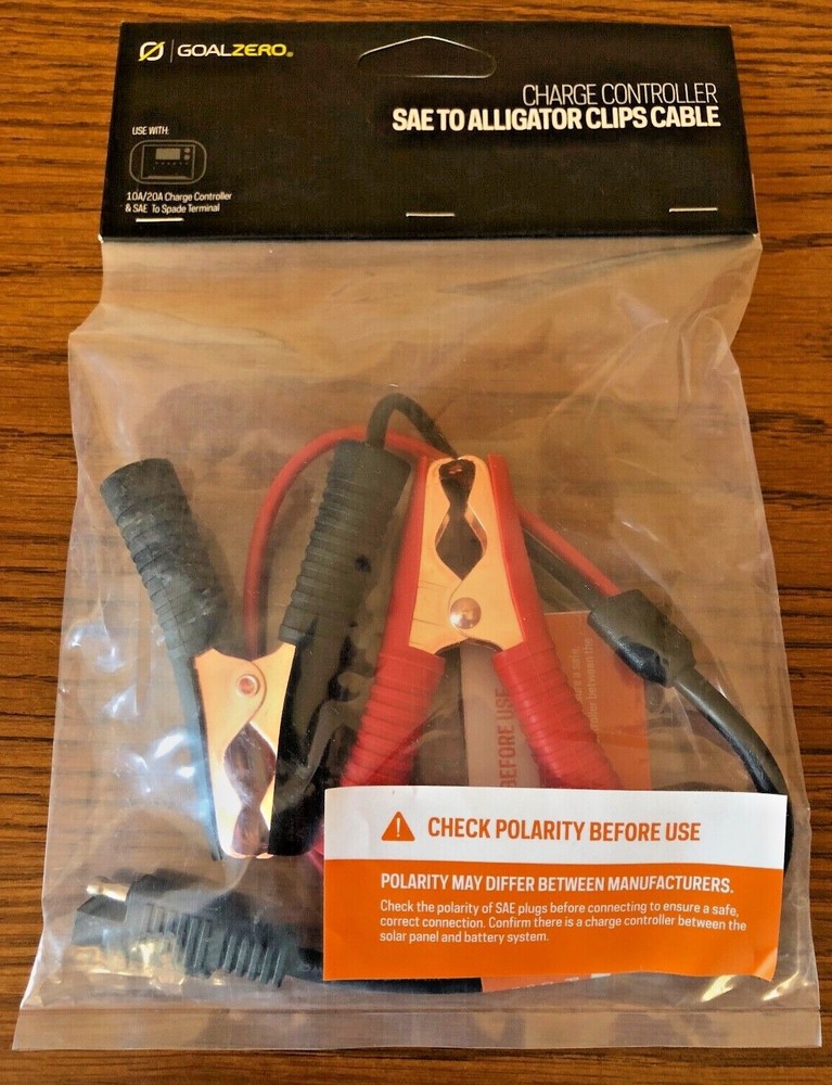 Goal Zero SAE to Alligator Clips Cable for Boulder Charge Controller # 98380