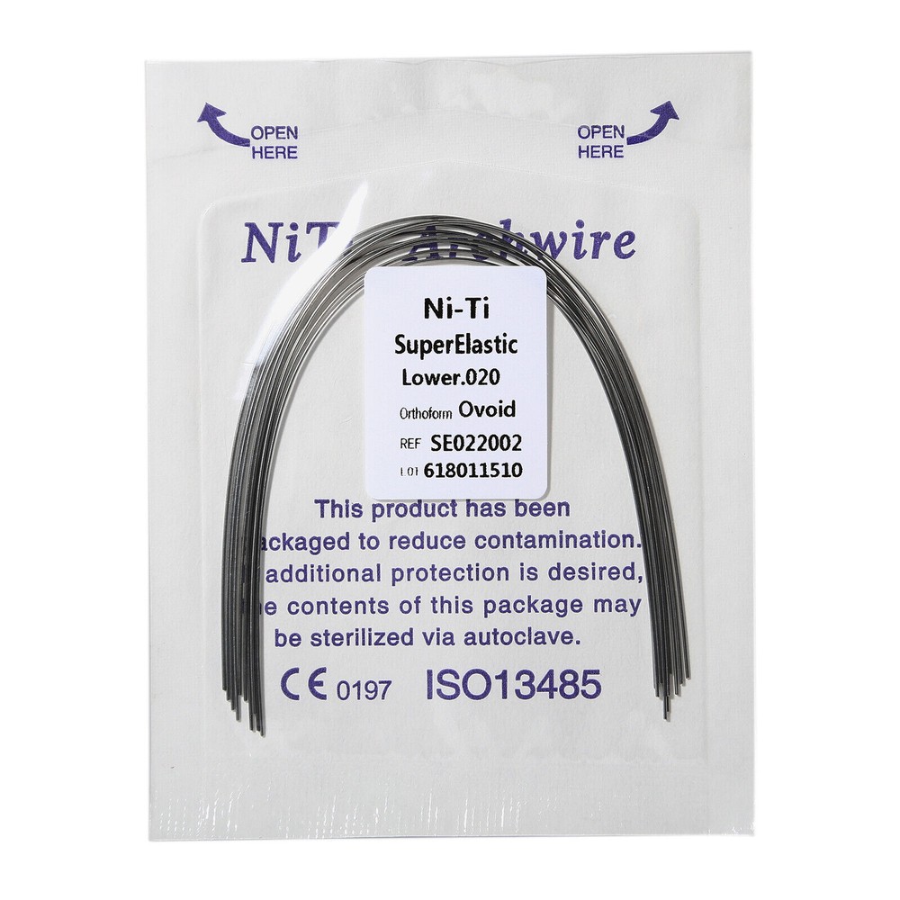 Dental Ortho Niti Super Elastic Ovoid/Square/Natural Rectangular/Round Arch Wire