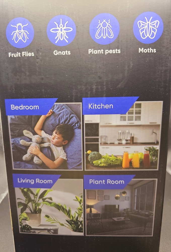 Fly Trap Indoor, Bug Light, Remote Control Fruit Fly, Gnats, Plant Pests, Moths