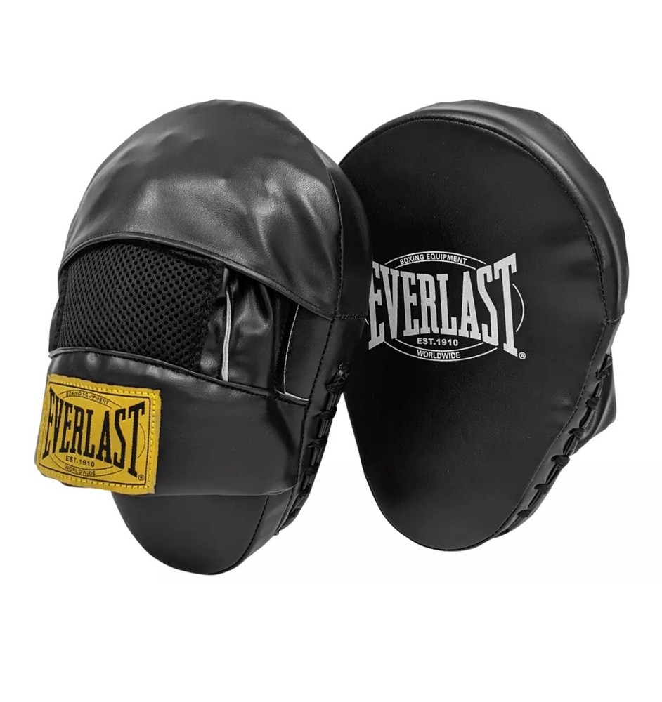 Everlast 1910 Focus Mitts Black For Boxing Training Pair NEW