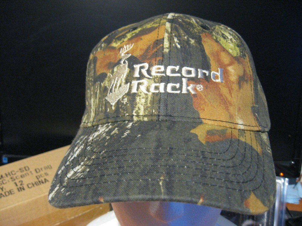 Mossy Oak Camo Cap Embroidered Record Rack Deer Hunting Hat / Adjustable