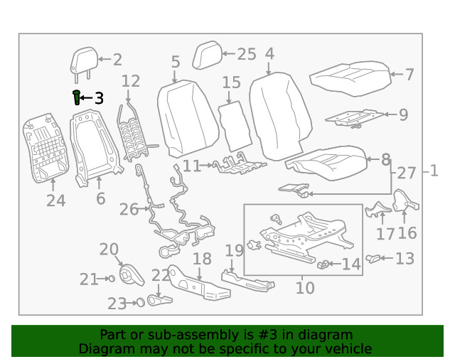 Genuine GM Head Restraint Guide 13371672