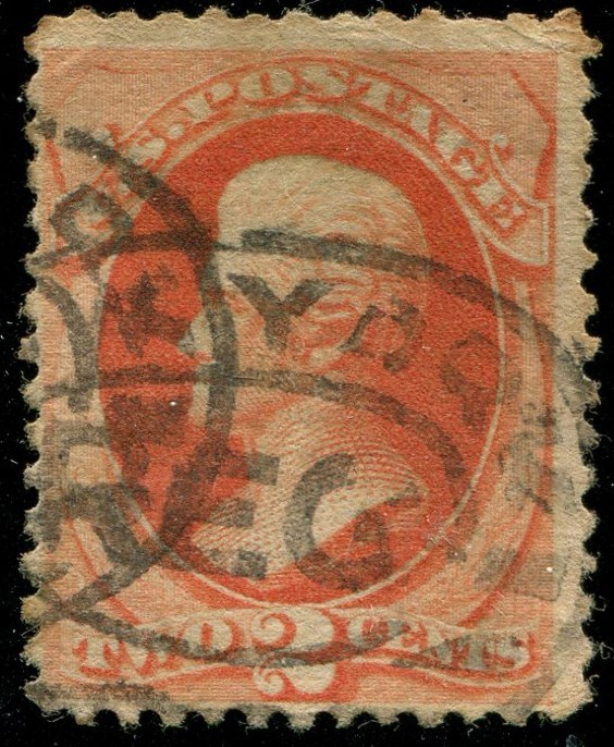 USA #183 Jackson 2c Bank Note Issue Fancy Cancel Postmark 1879 Stamp Used