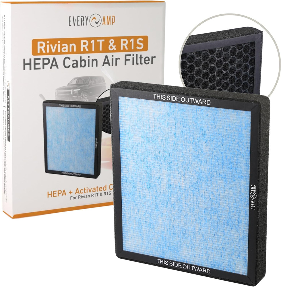 Cabin Air Filter Replacement HEPA with Activated Carbon - Compatible with Rivian