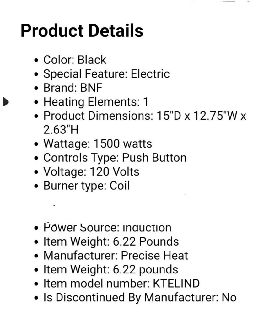 Induction Cooker Precise IH-F1500A New