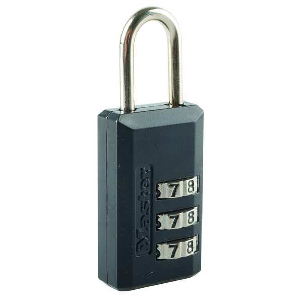 Master Lock 647D Luggage/Briefcase Padlock, Brass, Side