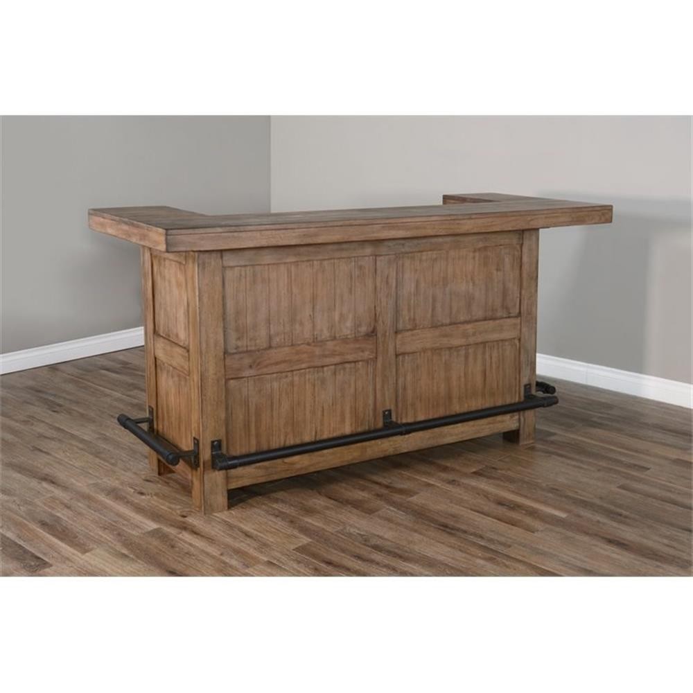 Home Square 4-Piece Set with Bar Unit & Hutch & 2 Backless Stools