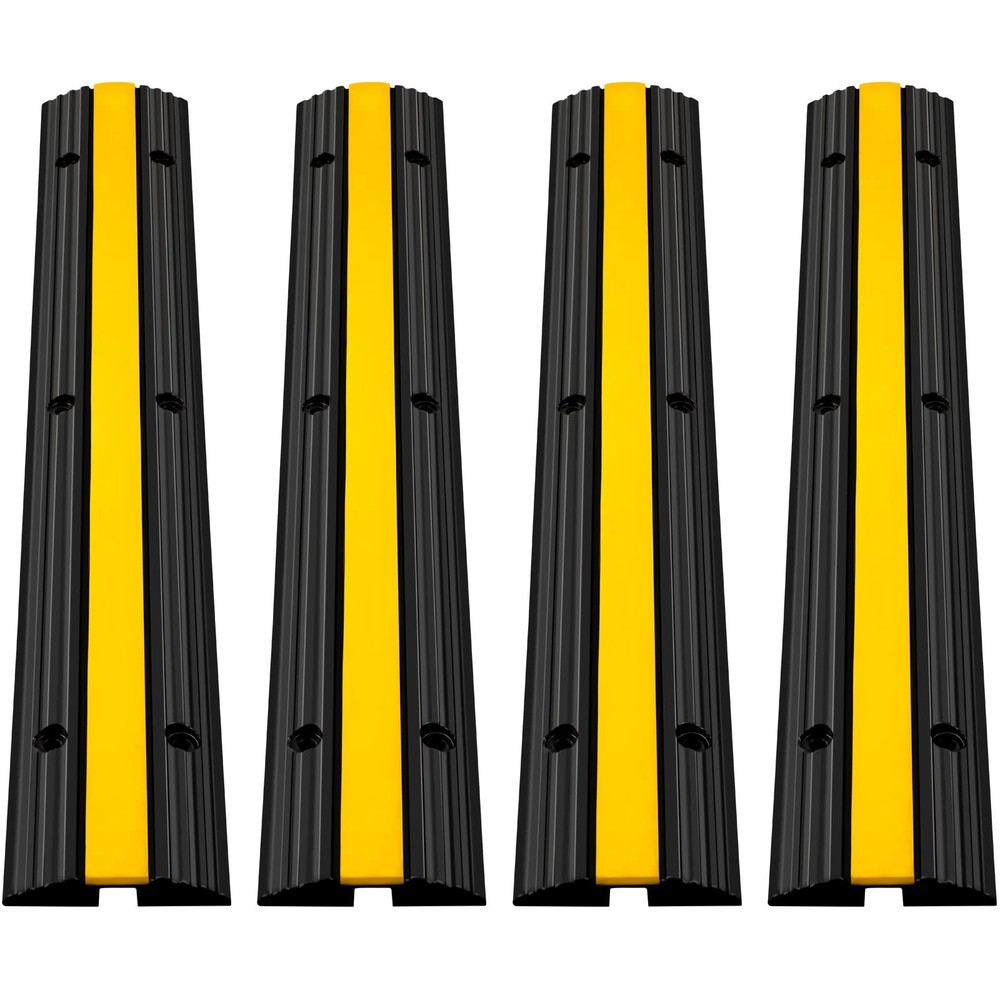 4 Pack Heavy Duty Cable Protector Ramps 22046 LBS Load Capacity Driveway