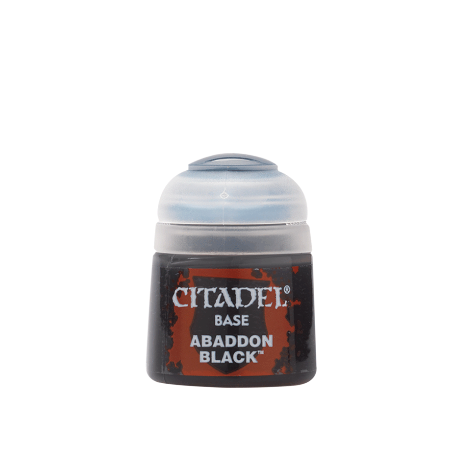 Games Workshop Citadel Colour Base Paint: Abaddon Black 21-25 Warhammer