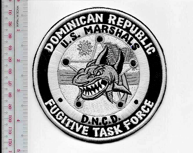 US Marshal Service USMS Dominican Republic Fugitive Task Force Patch vel hooks