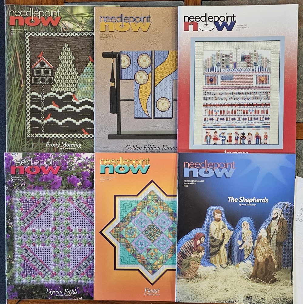 6 Needlepoint Now Magazine Issues Jan-Dec 2005