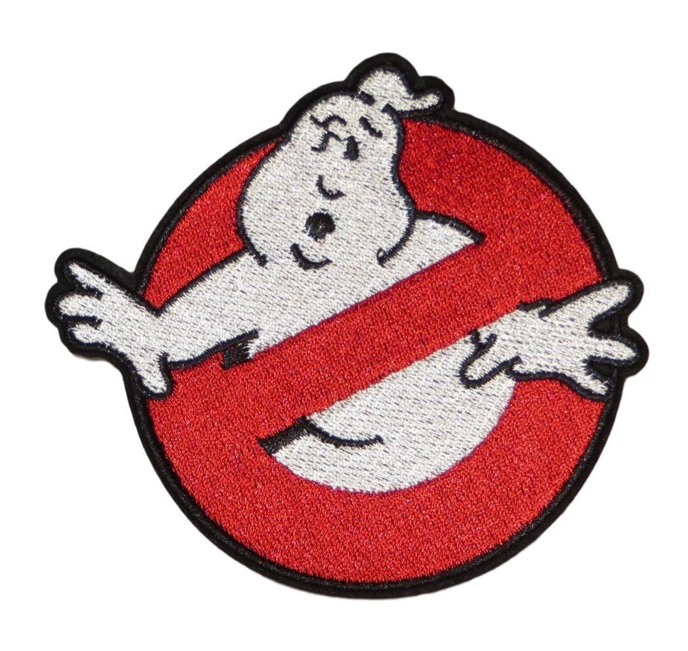 GHOSTBUSTERS NO GHOST 4" Jacket Embroidered Iron/Sew On Patch