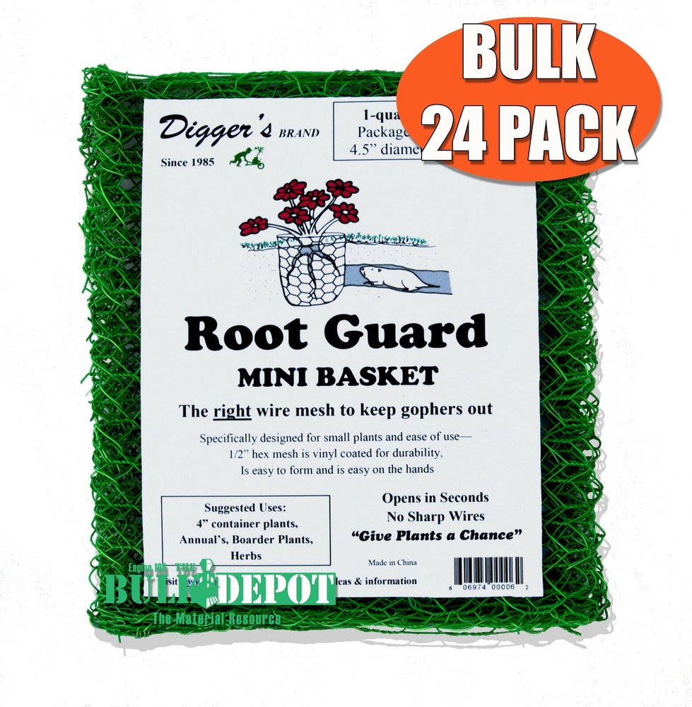 Digger's RootGuardTM Heavy Duty Gopher Wire Baskets, 1-Quart Size, BULK 24-QTY 