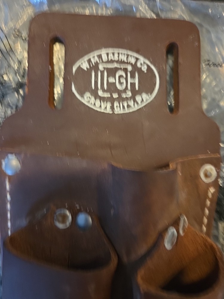 Bashlin 111-gh LEATHER TOOL HOLDER BELT MOUNTED LINE ELECTRICAL TOOLS