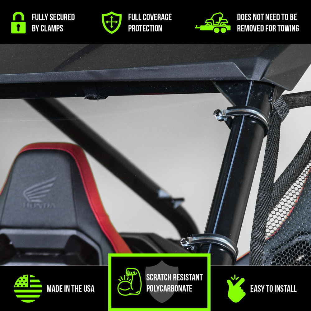 TERRARIDER HONDA TALON FULL UTV WINDSHIELD - AR 3/16"