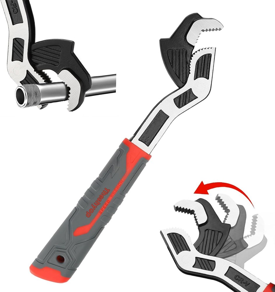 Self-Adjusting Pipe Wrench, 6", 8", 10", 12" Pipe Vise, Multifunctional