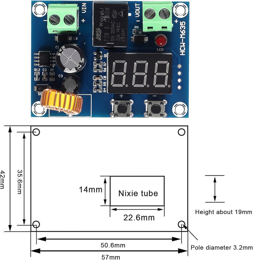 3Pcs XH-M609 DC Voltage Protection Module Low Voltage Disconnect Switch Cut off