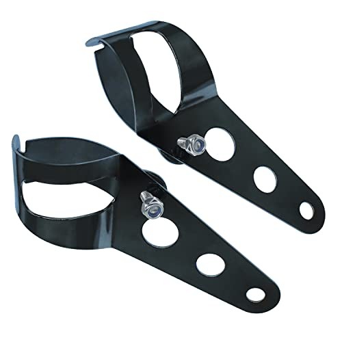 35-43mm Fork Headlight Mounting Bracket, Universal Motorcycle Headlight Black