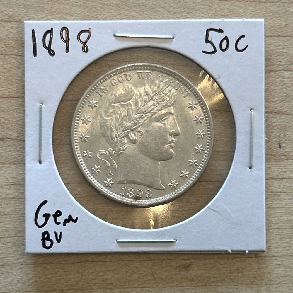 1898 Unc Barber Half Dollar