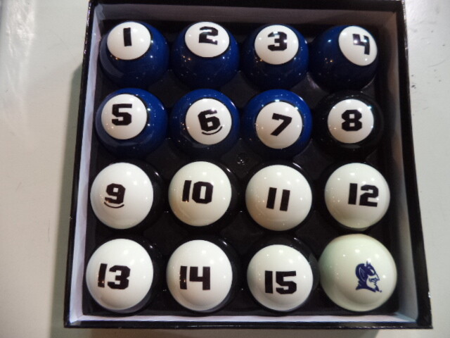Duke Blue Devils Billiard Ball Set