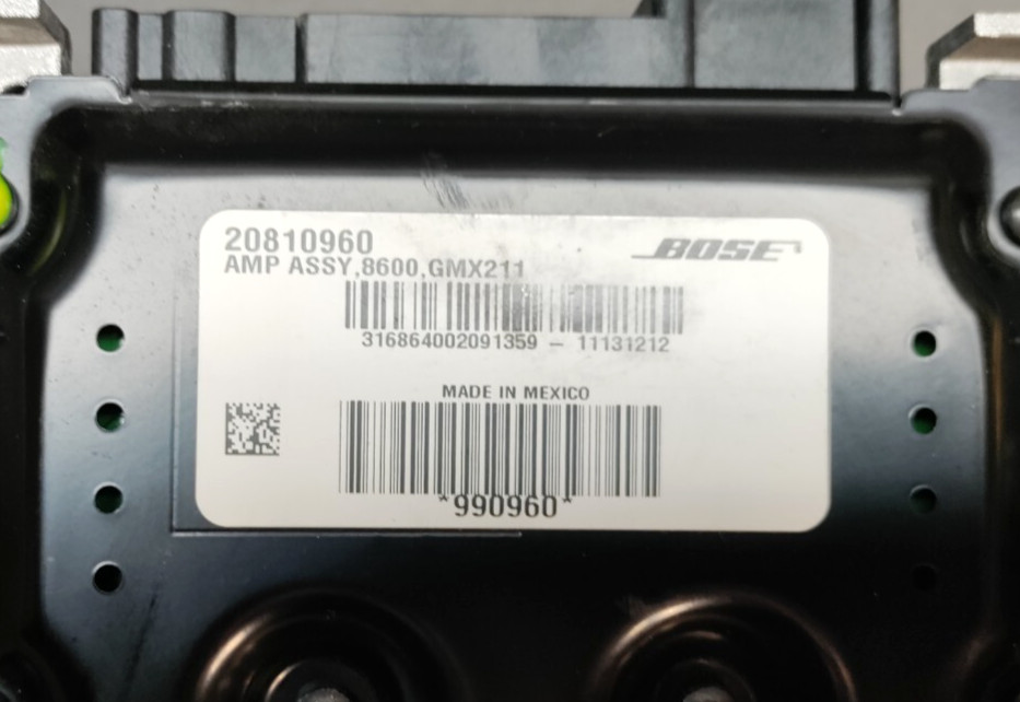 2006-2013 Chevy Impala BOSE Audio Amplifier 20810960