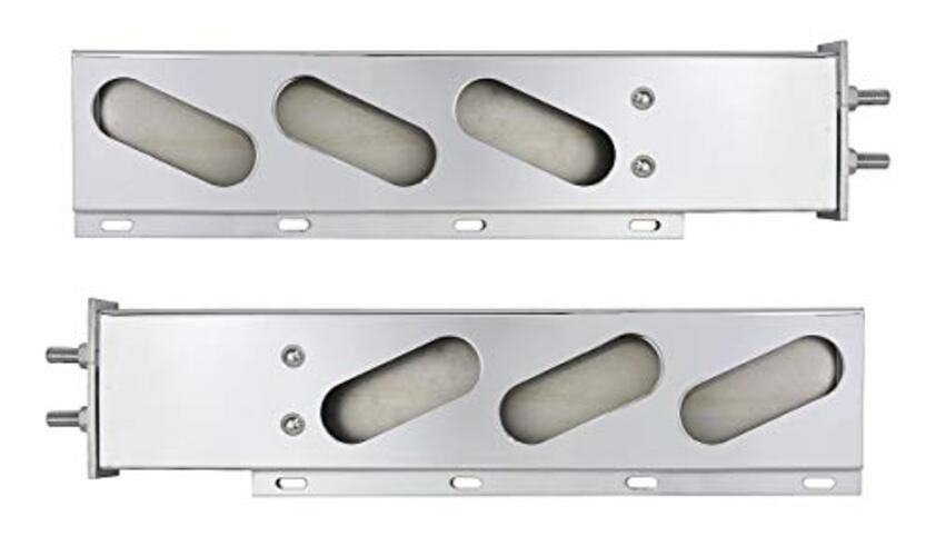 Chrome Mud Flap Hanger with Light Cut-outs Spring Loaded 2.5" Bolt
