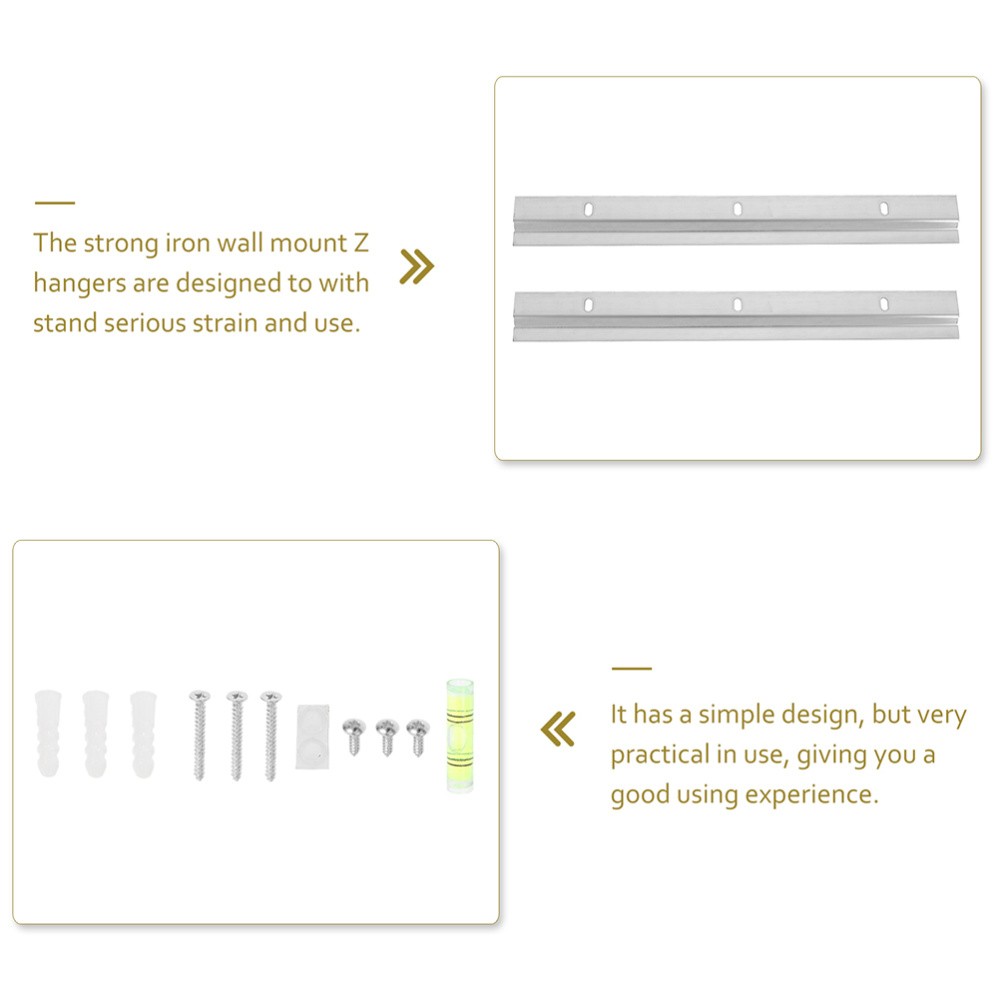 2 Sets Wall Mounting Interlocking Brackets Picture Frame Hardware