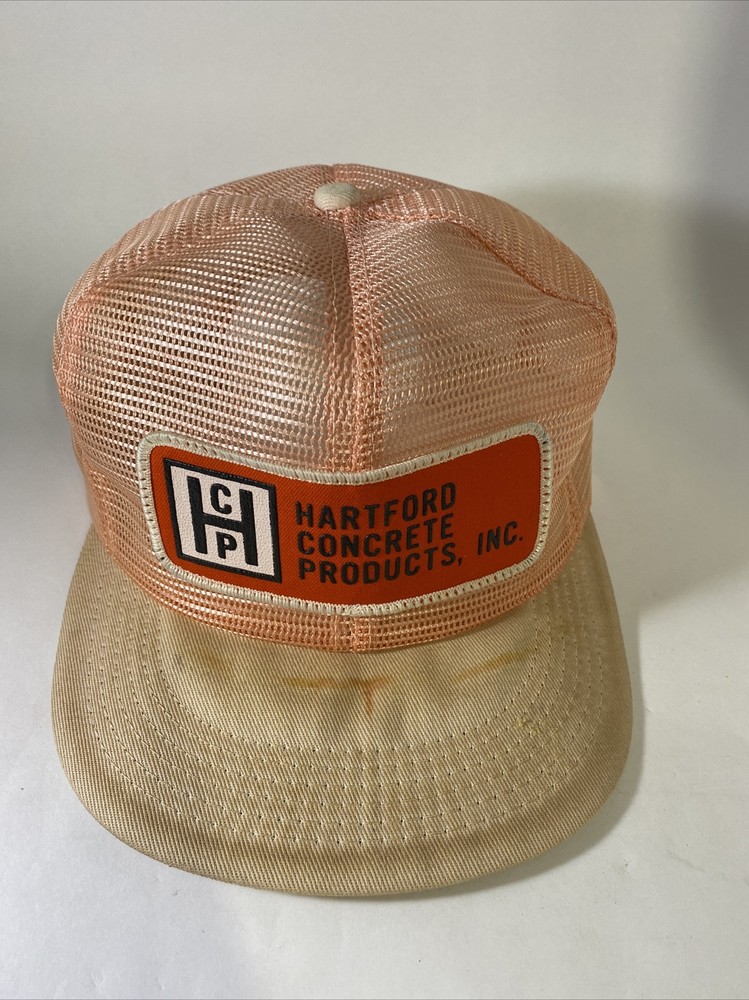 Hartford Concrete Mesh Big Patch Hat Cap Snapback Vtg