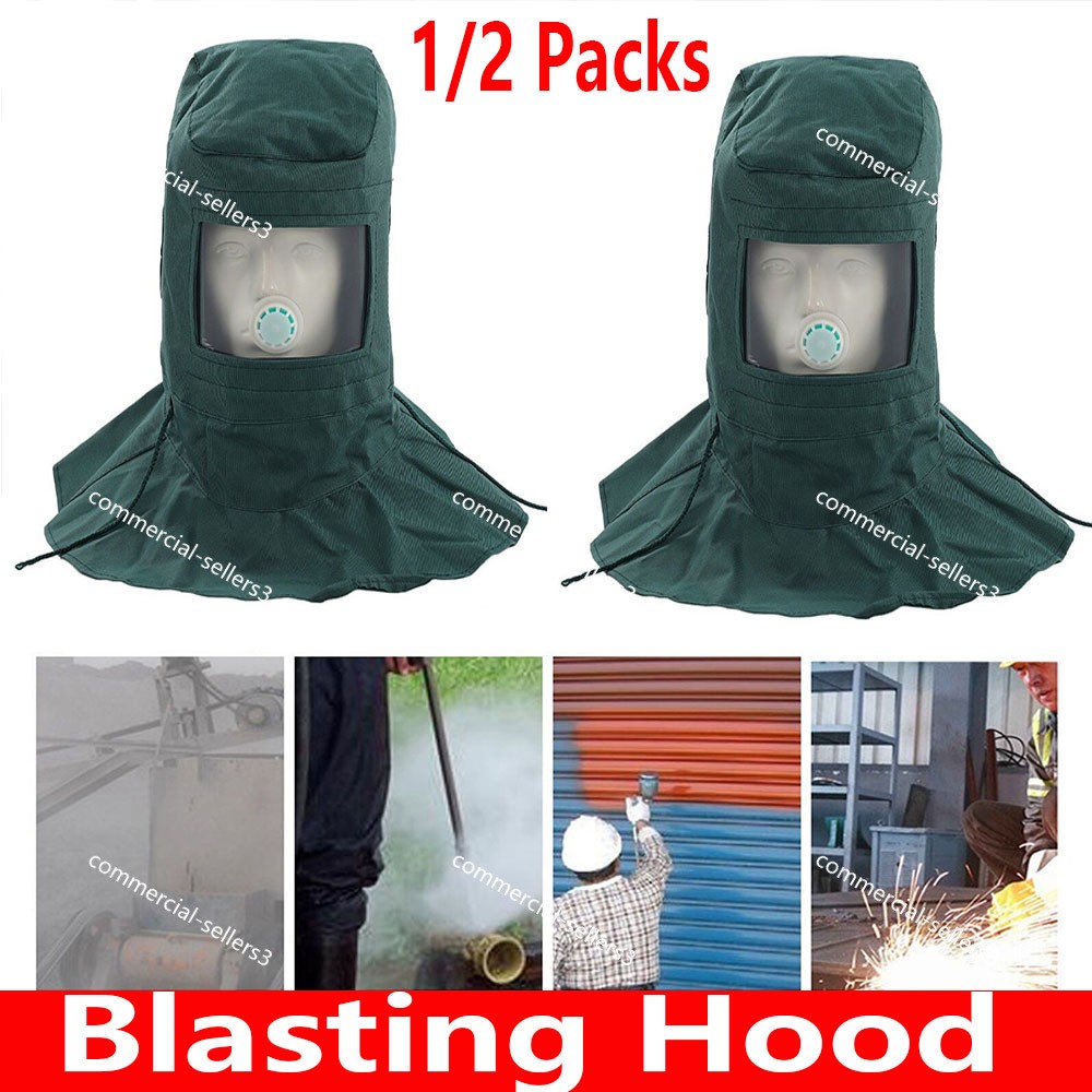 Anti Wind Sand Blasting Hood Cap / Sandblaster Tools Dust Protective Face Shield