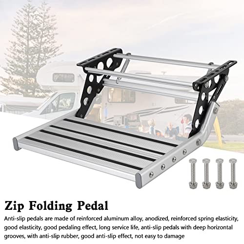 Aluminum Manual Pull Out Drop Down Folding Step Motorhome RV Campervan Caravan