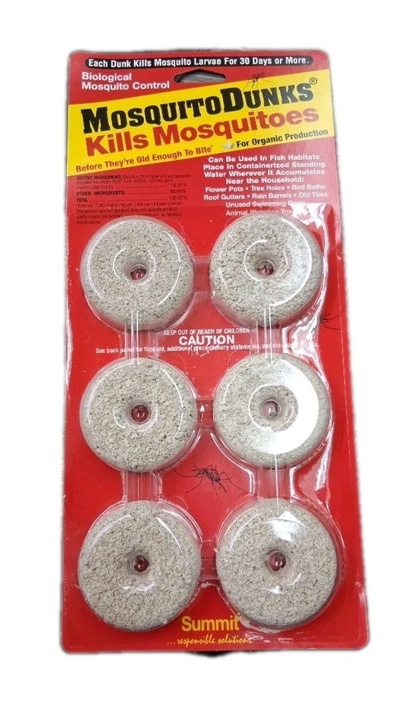 Summit Mosquito Dunks Floating Pod Kill Biologically Safe Method 6 pack