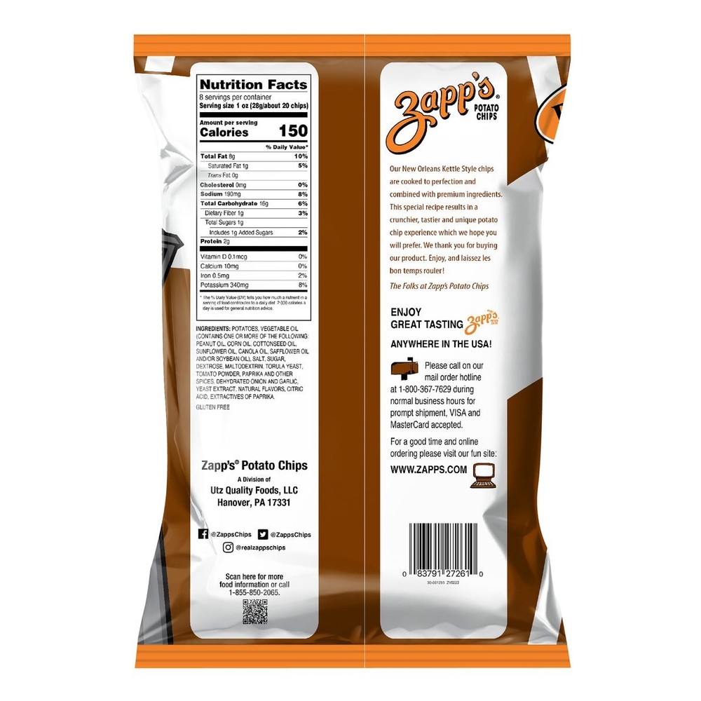 8oz Zapp's Mesquite BBQ