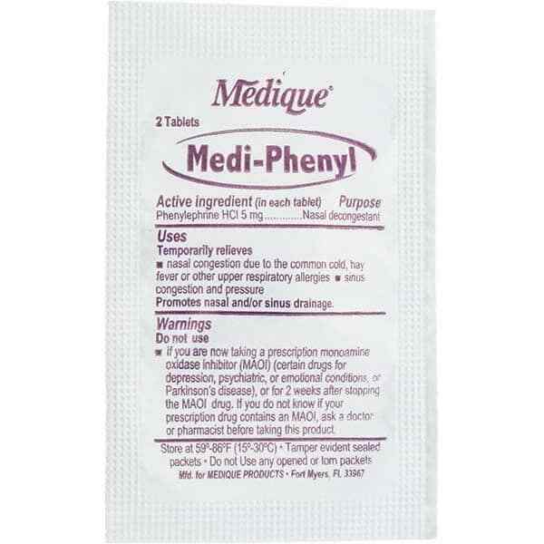 100 Pack MEDI-PHENL Sinus Cold & Allergy Relief Tablets