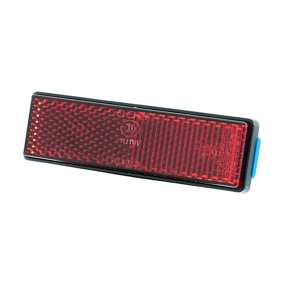 Reflector RMS 95x25mm, rectangular, self-adhesive, red