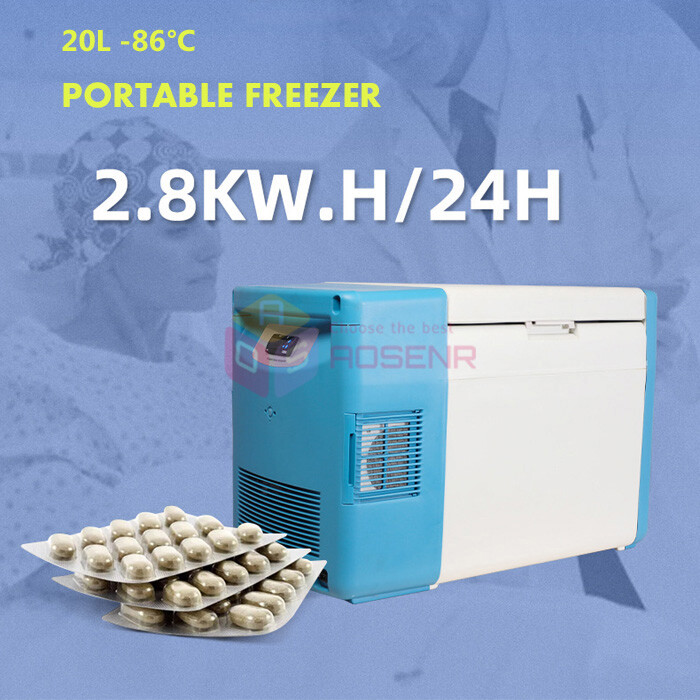 20L -86°C Portable Ultra Low Temperature Deep Freezer Refrigerator Lab Freezer