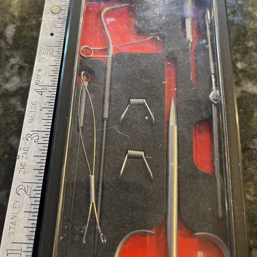 Marc Petitjean Tool Set Fly Tying Premium Tools With Case