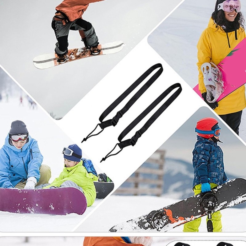 2Pcs Ski Board Tie Down Strap Snowboard Strap For Snowboarding Enduring